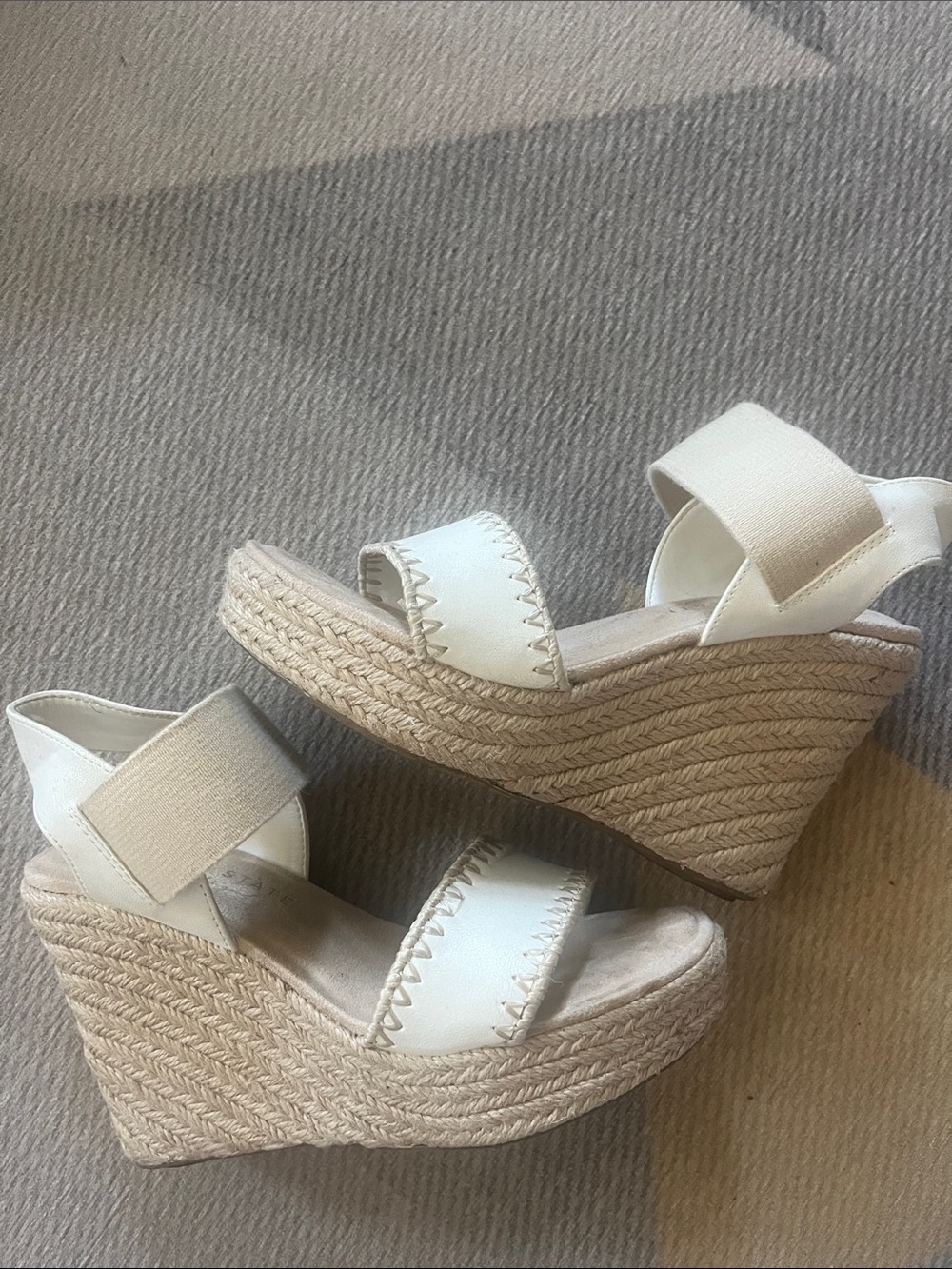Altar'd State Cream Espadrille Wedge Sandals